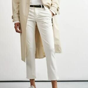 Nili Lotan East Hampton White Slim Leg Pant Sz 0